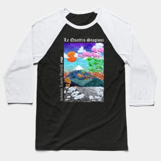 Four Seasons - Black Baseball T-Shirt